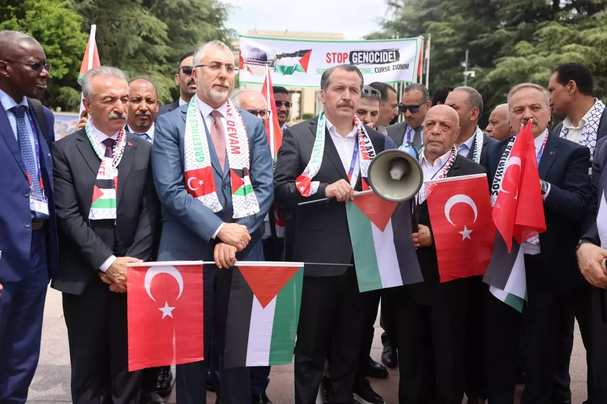 Bakan Işıkhan, Cenevre'de Filistin İçin Eylemde Bulundu