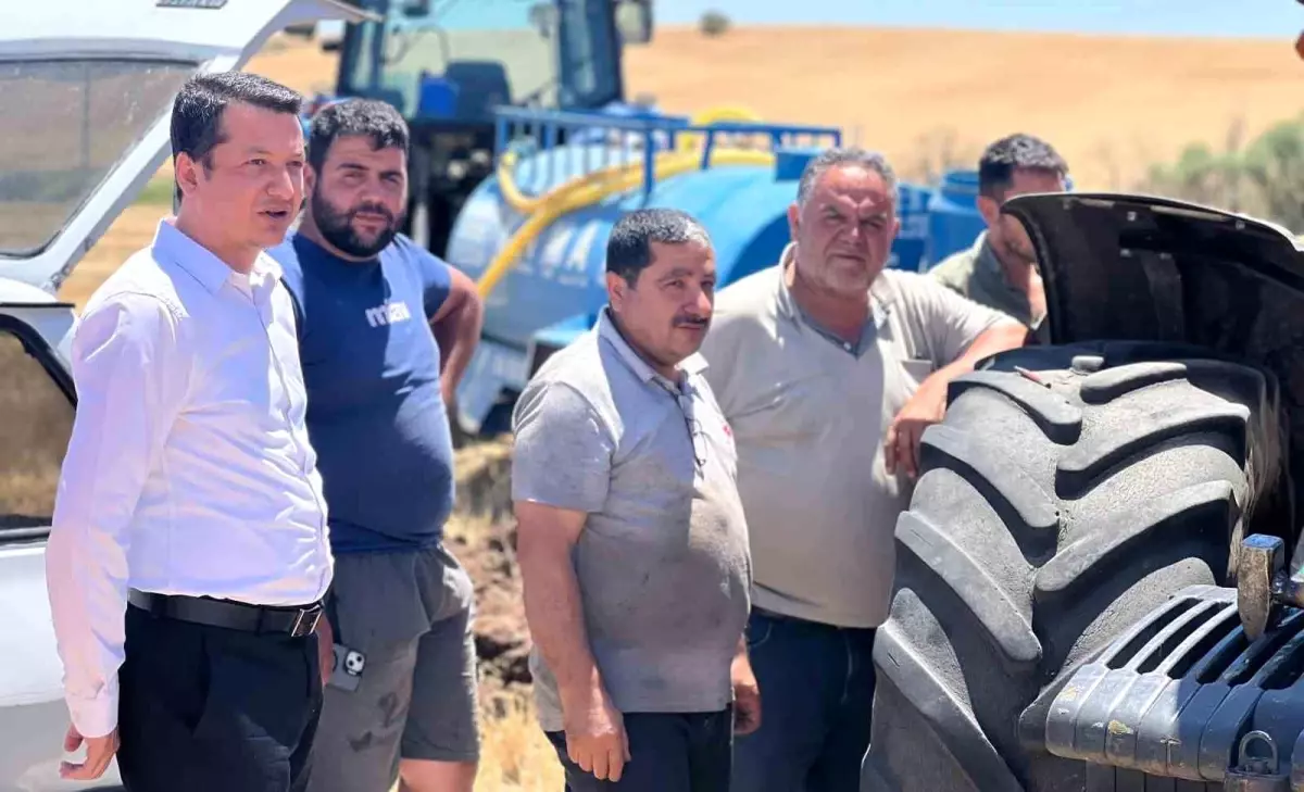 Başkan Olgun'dan Tarım Hasadı İncelemesi ve Yangın Uyarısı