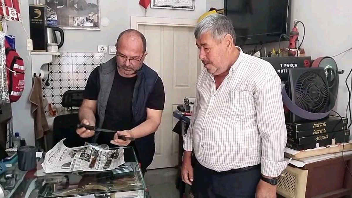 Edirne'de Kurban Bayramı Öncesi Bıçak Bileme Yoğunluğu