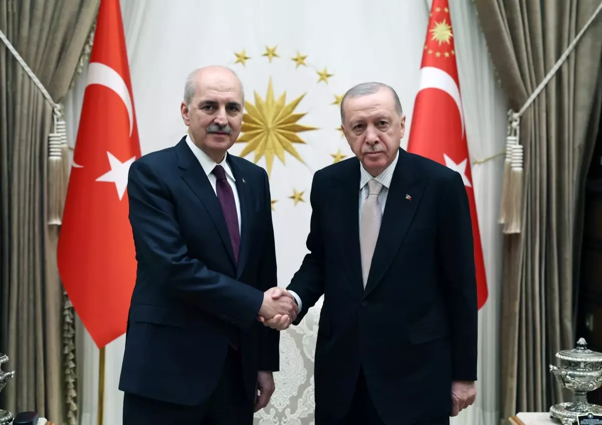 Cumhurbaşkanı Erdoğan, TBMM Başkanı Kurtulmuş'u kabul etti