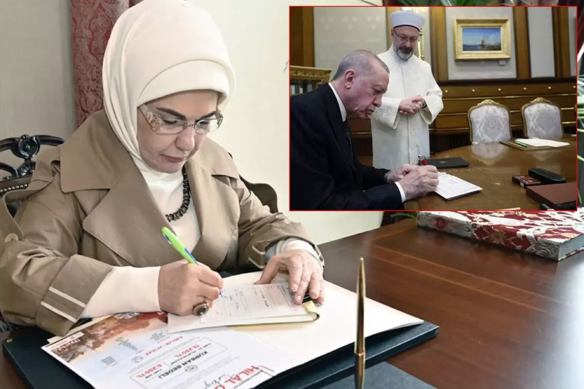 Emine Erdoğan yaptığı bağış miktarıyla Cumhurbaşkanı Erdoğan'ı geçti