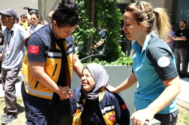 A ceremony was held at the hospital for the mother and her two children who lost their lives in the accident in Gaziantep