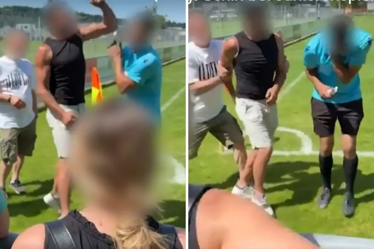 Öfkeli baba, çocuk futbol maçında hakemi yumrukladı