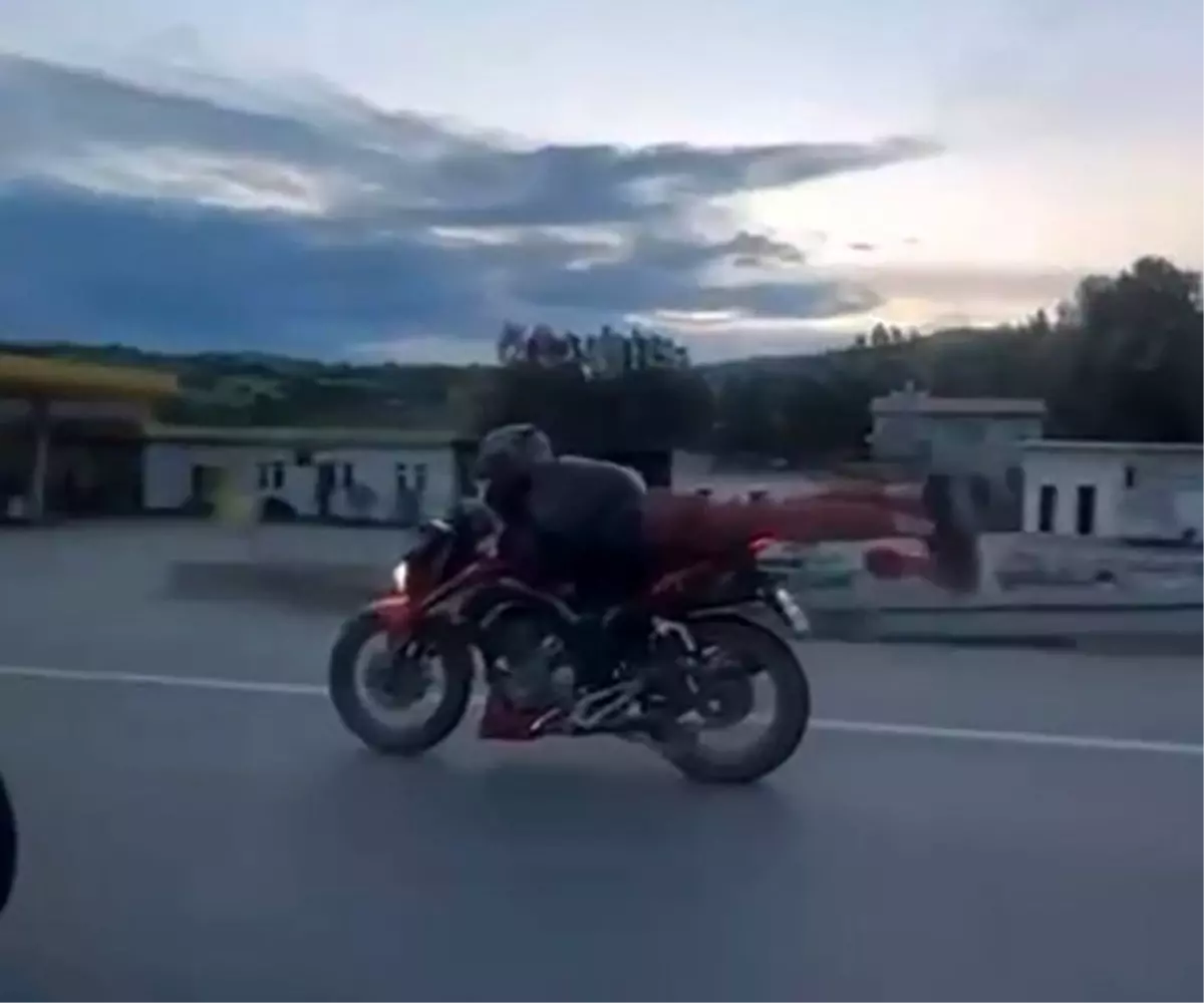 Tokat'ta Tehlikeli Motosiklet Yolculuğu Kamerada