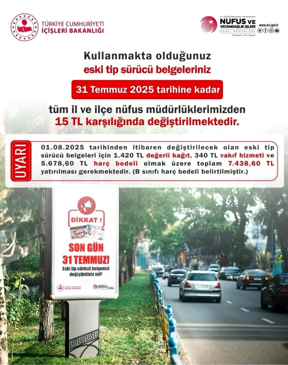 Eski Tip Sürücü Belgelerinin Geçerliliği Sona Eriyor