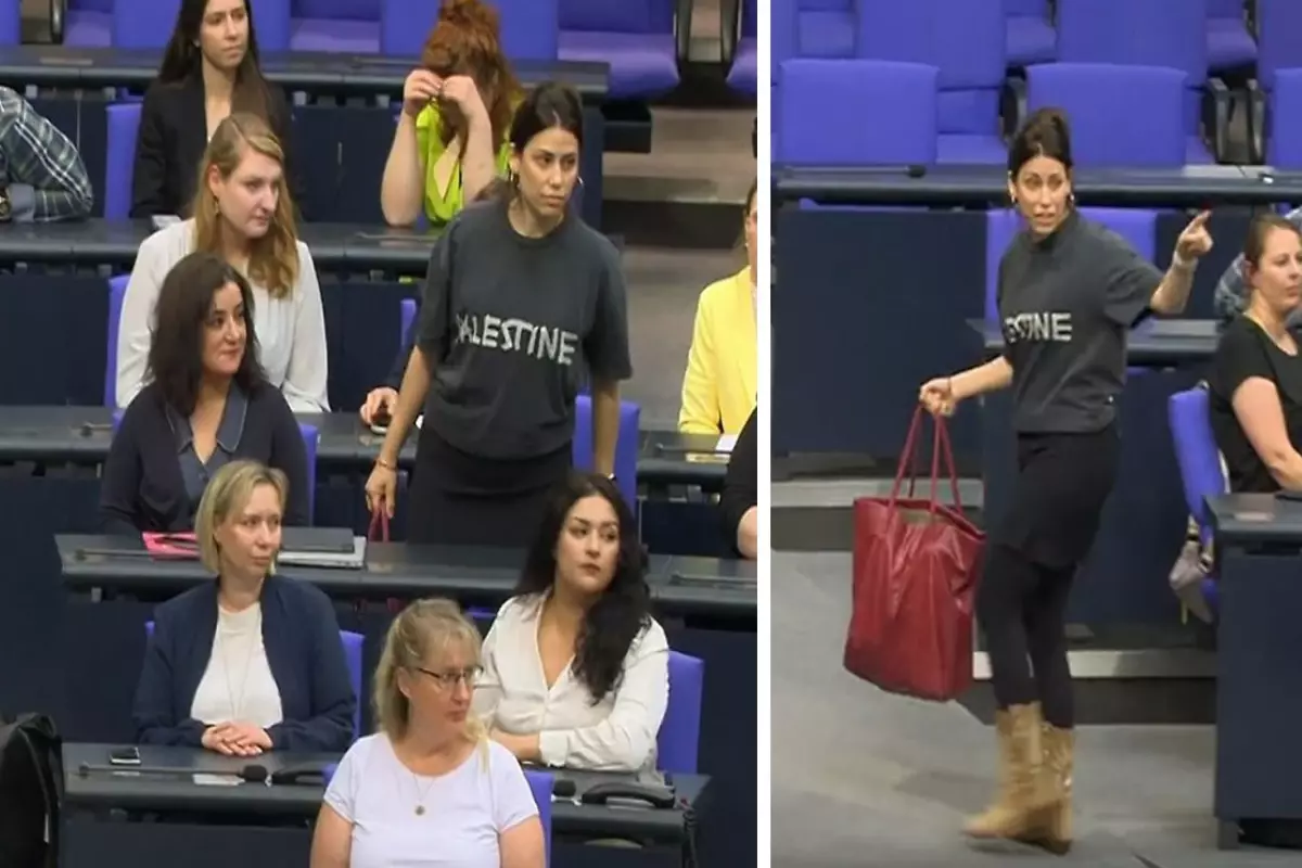 Almanya'da 'Filistin' tişörtü giyen Türk milletvekili Meclis'ten çıkarıldı