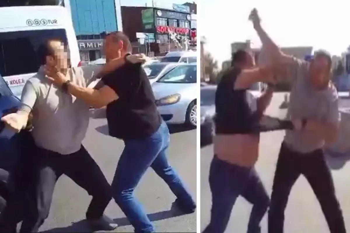 Ataşehir'de yol verme kavgasında yumruklar konuştu