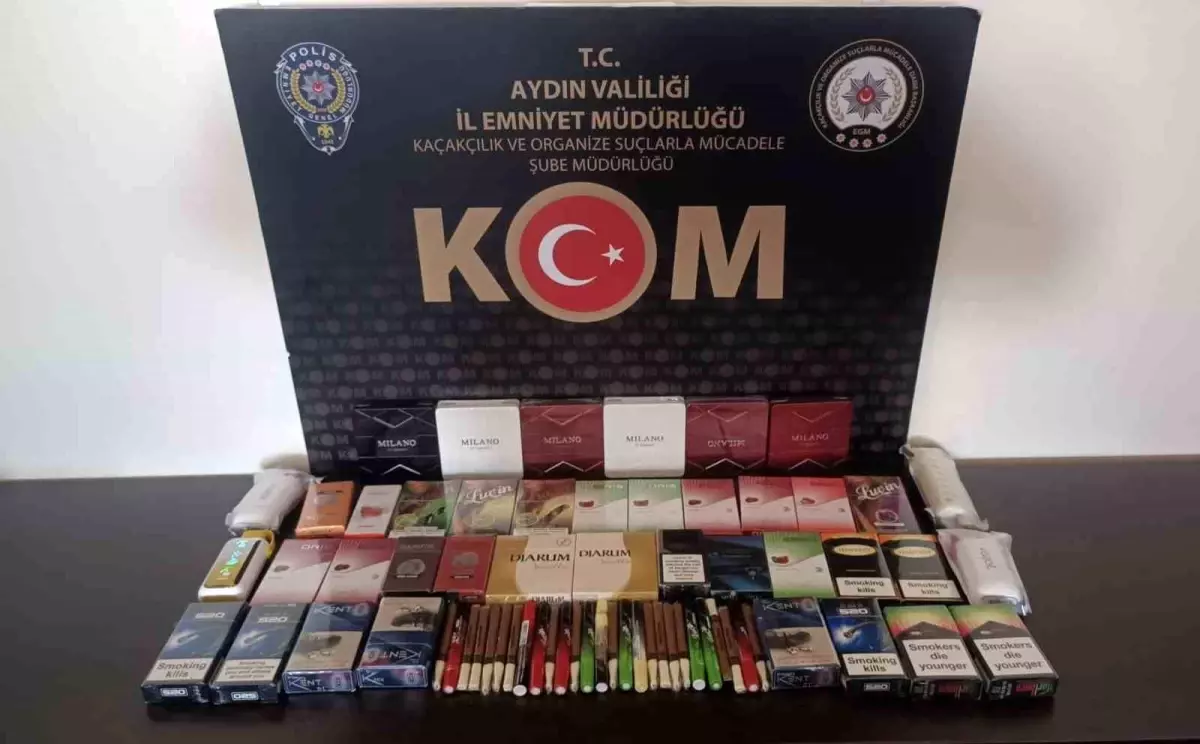 Aydın'da Kaçak İçki ve Sigara Operasyonu: 47 Puro, 32 Paket Sigara ve 4 Elektronik Sigara Ele Geçirildi