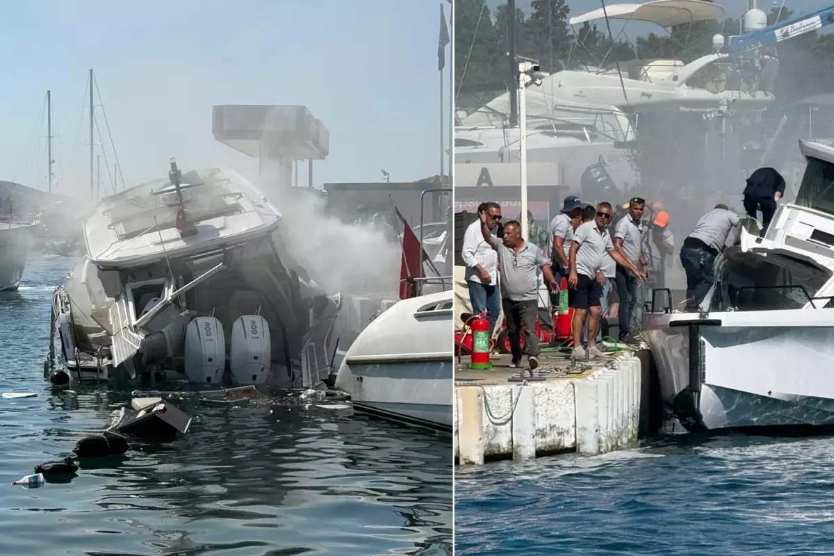 Bodrum'da tekne patladı! 3 kişi yaralandı