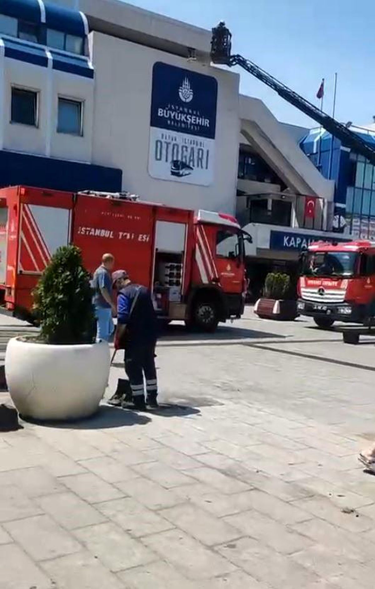 Büyük İstanbul Otogarı'nda Yangın Paniği