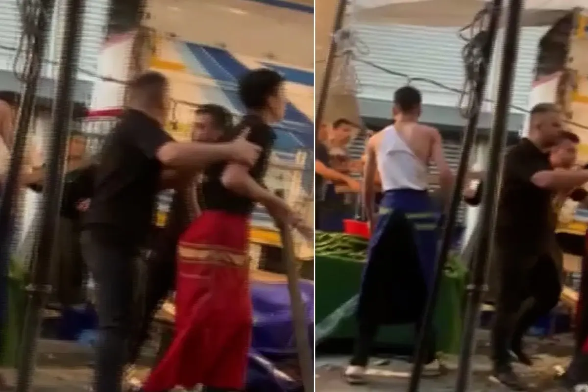 Pazarcılarla müşteri birine girdi! Kasa ve sopalar havada uçuştu