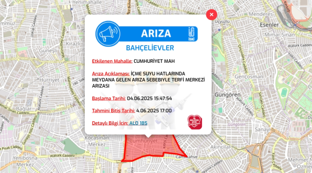 İstanbul BAHÇELİEVLER su kesintisi! 4-5 Haziran İSKİ Bahçelievler su kesintisi ne zaman bitecek, sular ne zaman gelecek?
