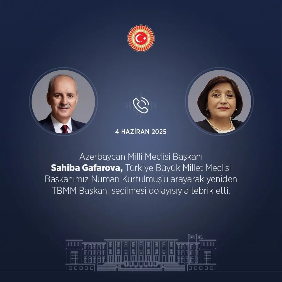 TBMM Başkanı Numan Kurtulmuş, Azerbaycan Meclis Başkanı ile Görüştü