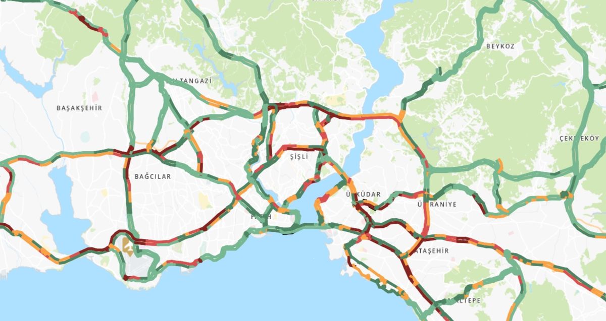 Trafik durumu haritası (CANLI) 4 Haziran İstanbul'da trafik yoğunluğu yüzde kaç?