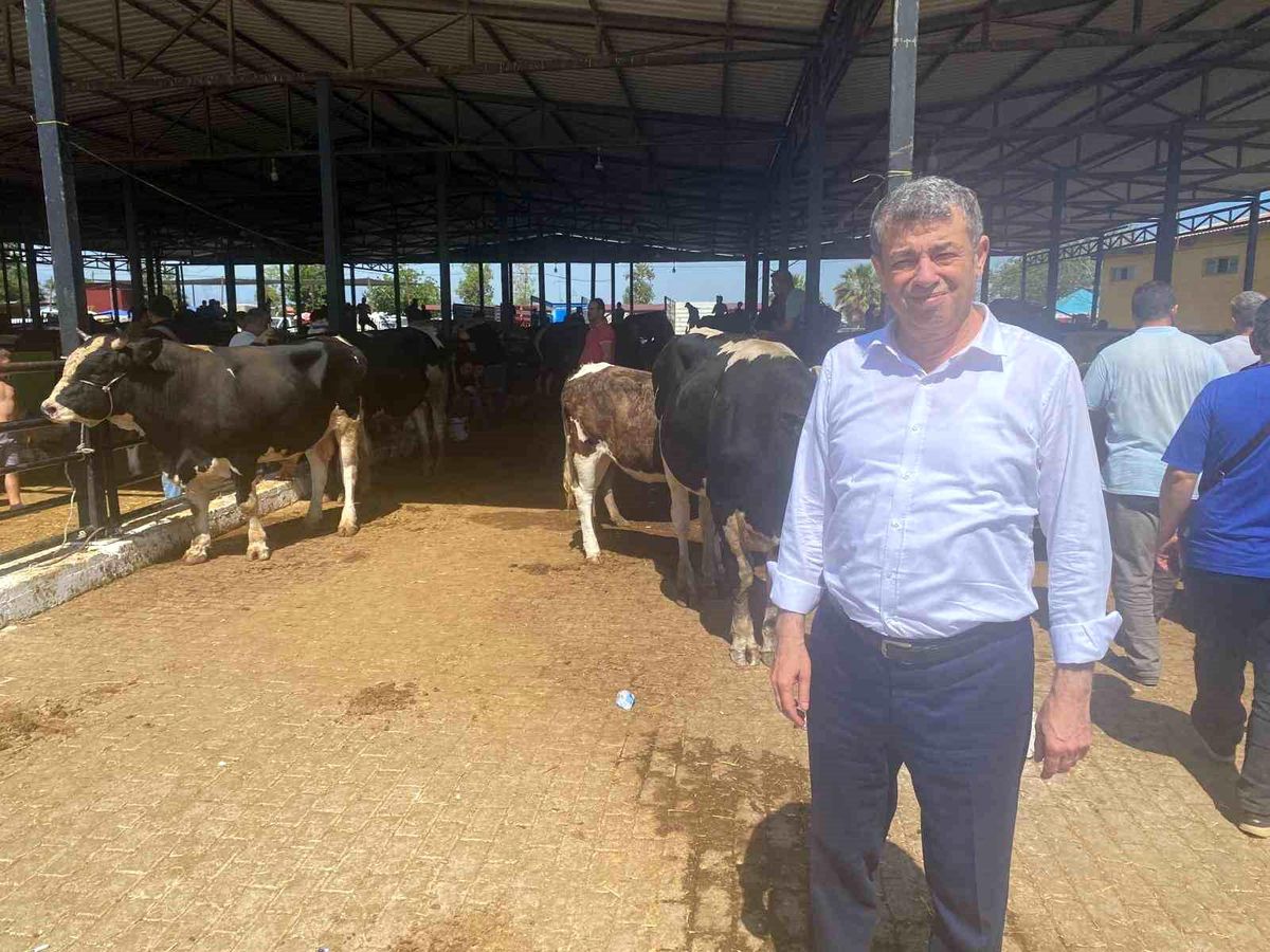 Aydın Esnaf ve Sanatkarlar Odaları Başkanı Künkcü, Kurban Bayramı Öncesi Hayvan Pazarını Ziyaret Etti