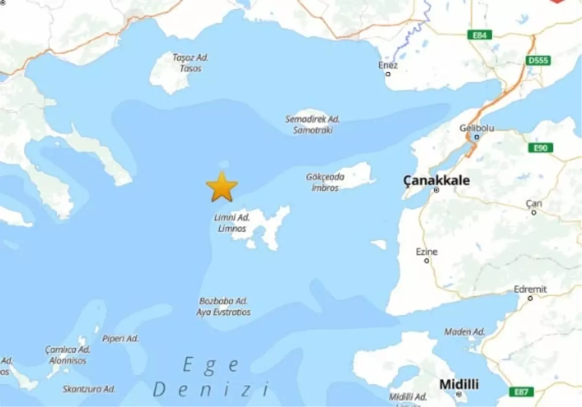 Ege Denizi'nde 4.6 Büyüklüğünde Deprem