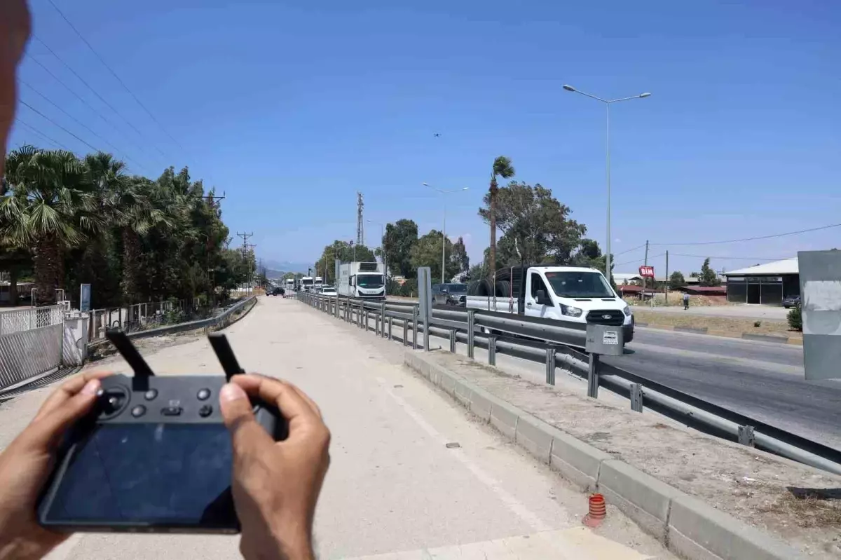 Hatay'da Dronlu Trafik Denetimi ile Ceza Uygulandı