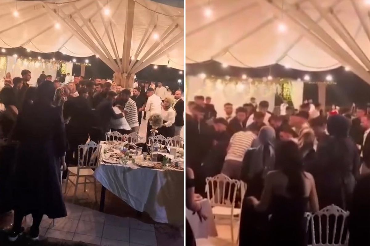 Mezuniyet balosunda tekme ve yumruklar havada uçuştu