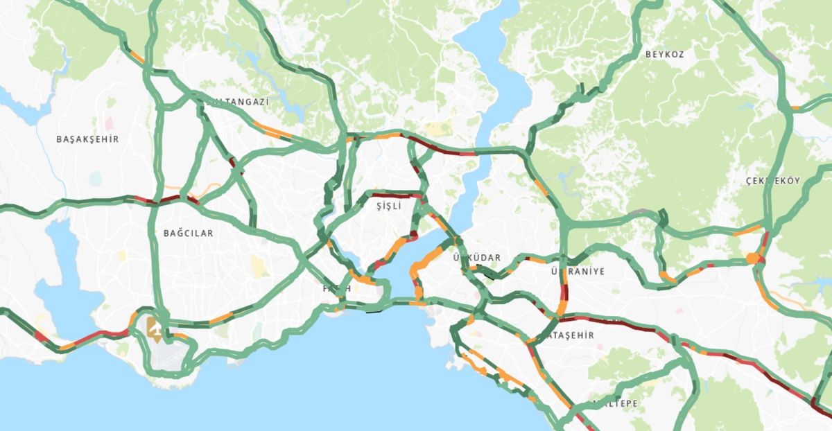 Trafik durumu haritası (CANLI) 5 Haziran İstanbul'da trafik yoğunluğu yüzde kaç?