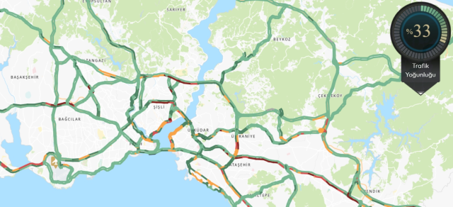 Trafik durumu haritası (CANLI) 5 Haziran İstanbul'da trafik yoğunluğu yüzde kaç?