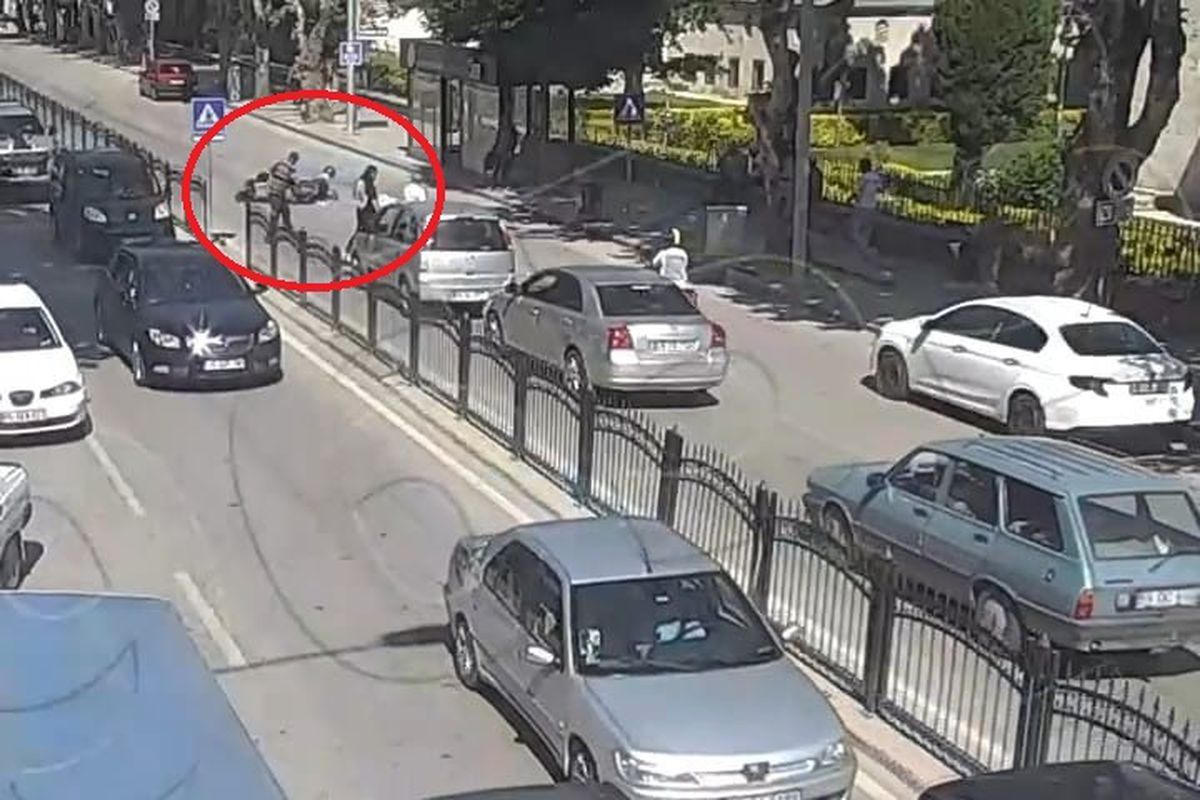 Amasya'da Yaya Geçidinde Motosiklet Kazası