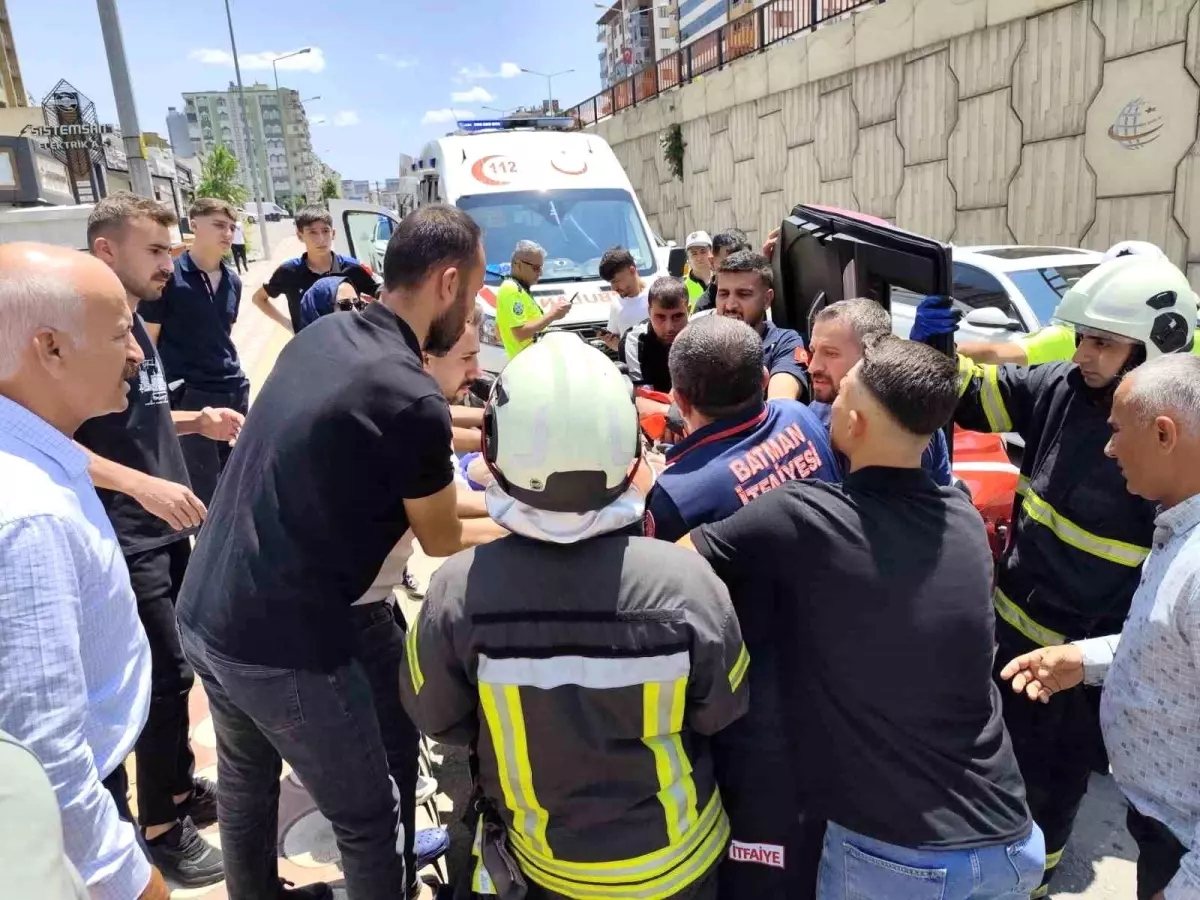 Batman'da Takla Atan Otomobilde 1 Kişi Yaralandı