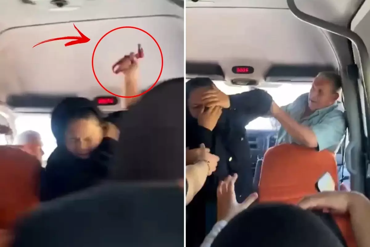'Düzgün otur' deyip kadın yolcuya imdat çekiciyle saldırdı