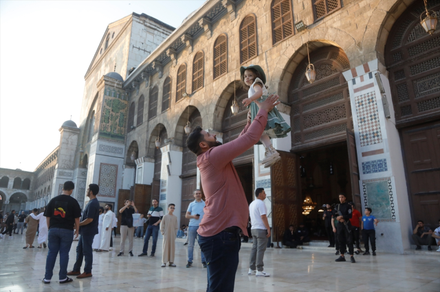 The first Eid al-Adha prayer was held at the Umayyad Mosque after the fall of the Assad regime