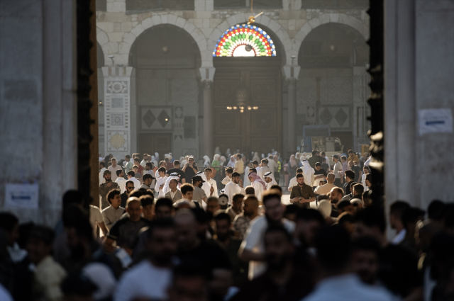 The first Eid al-Adha prayer was held at the Umayyad Mosque after the fall of the Assad regime