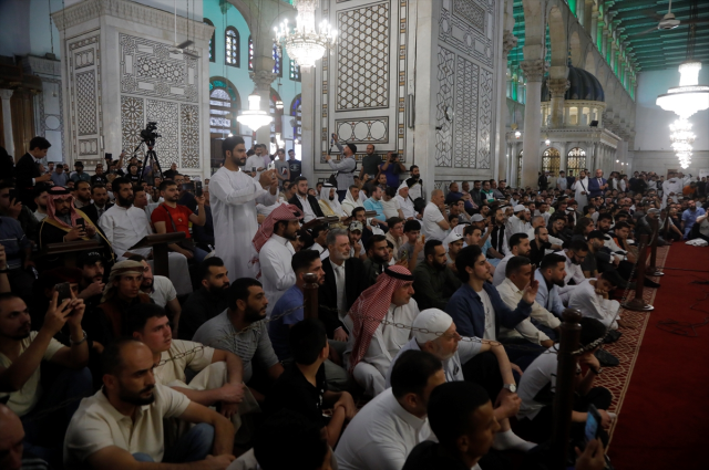 The first Eid al-Adha prayer was held at the Umayyad Mosque after the fall of the Assad regime