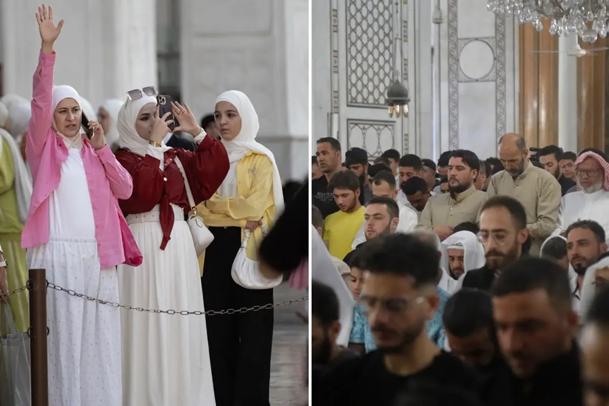 Əsəd rejiminin süqutundan sonra Əməvi məscidində ilk Qurban bayramı namazı