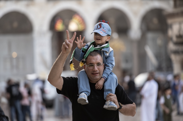 The first Eid al-Adha prayer was held at the Umayyad Mosque after the fall of the Assad regime
