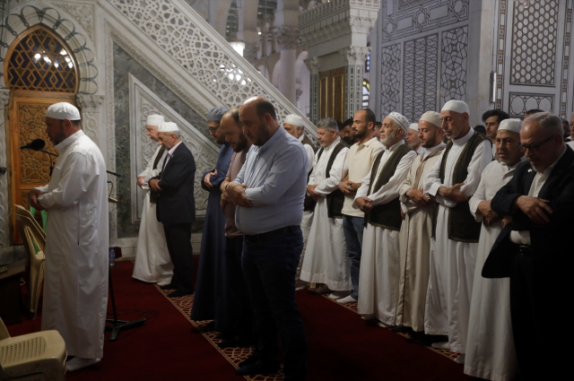 The first Eid al-Adha prayer was held at the Umayyad Mosque after the fall of the Assad regime