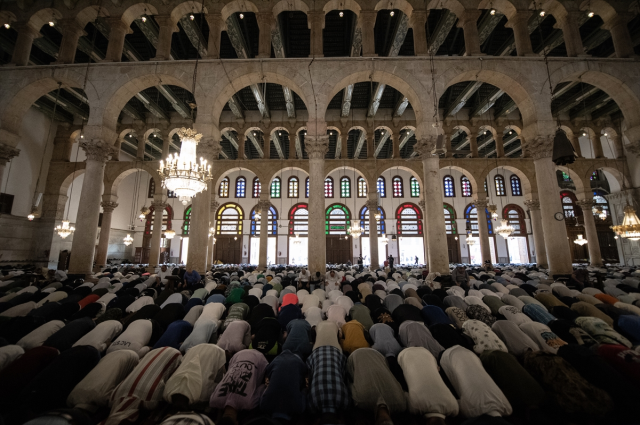 The first Eid al-Adha prayer was held at the Umayyad Mosque after the fall of the Assad regime