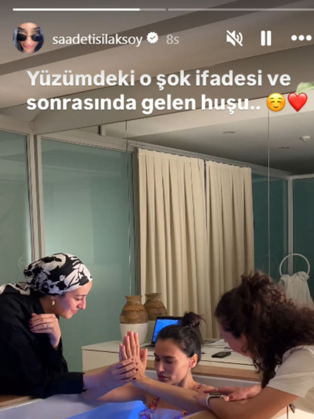 Saadet Işıl Aksoy stayed in the cold water bathtub for 3 and a half minutes