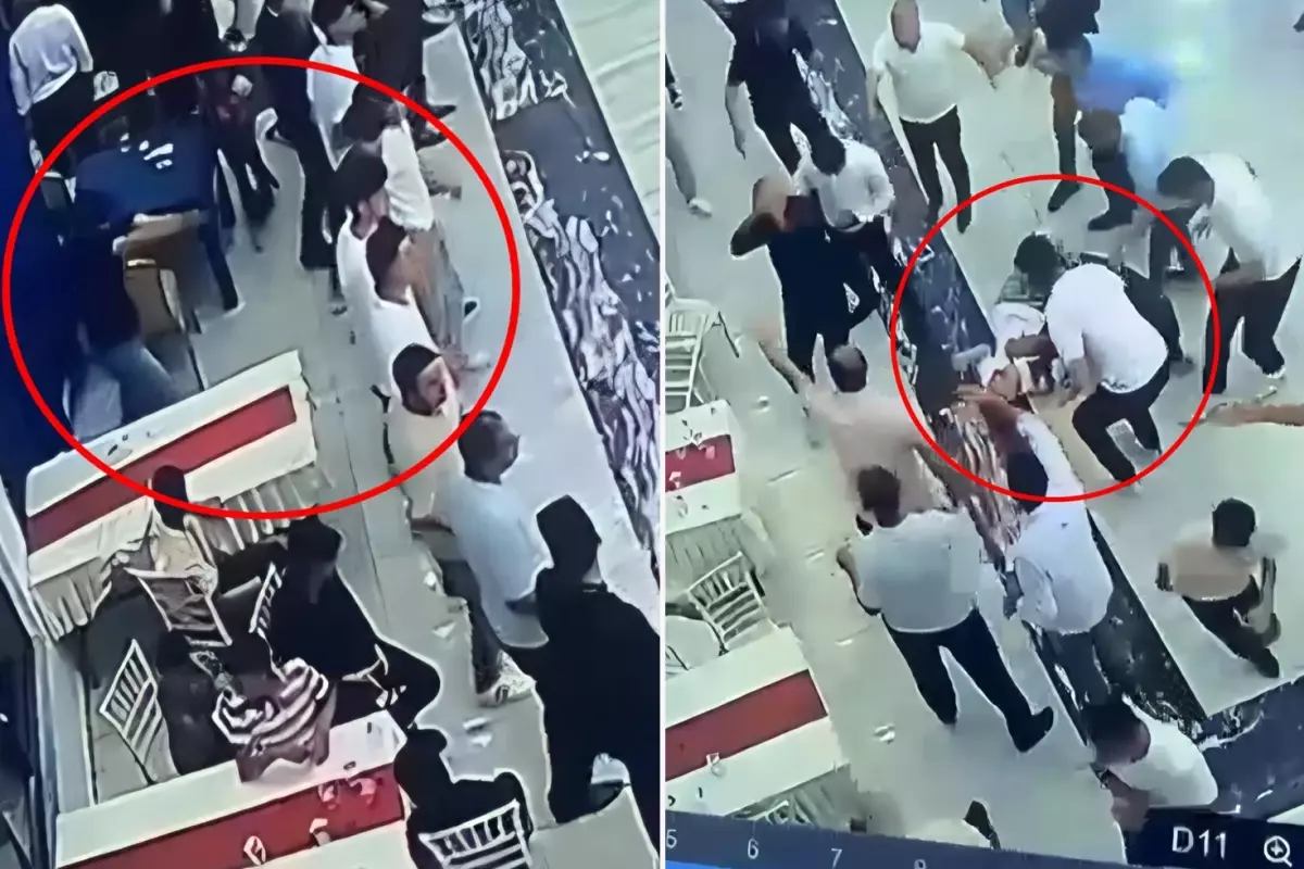 Düğün salonundaki silahlı saldırı anı güvenlik kamerasında