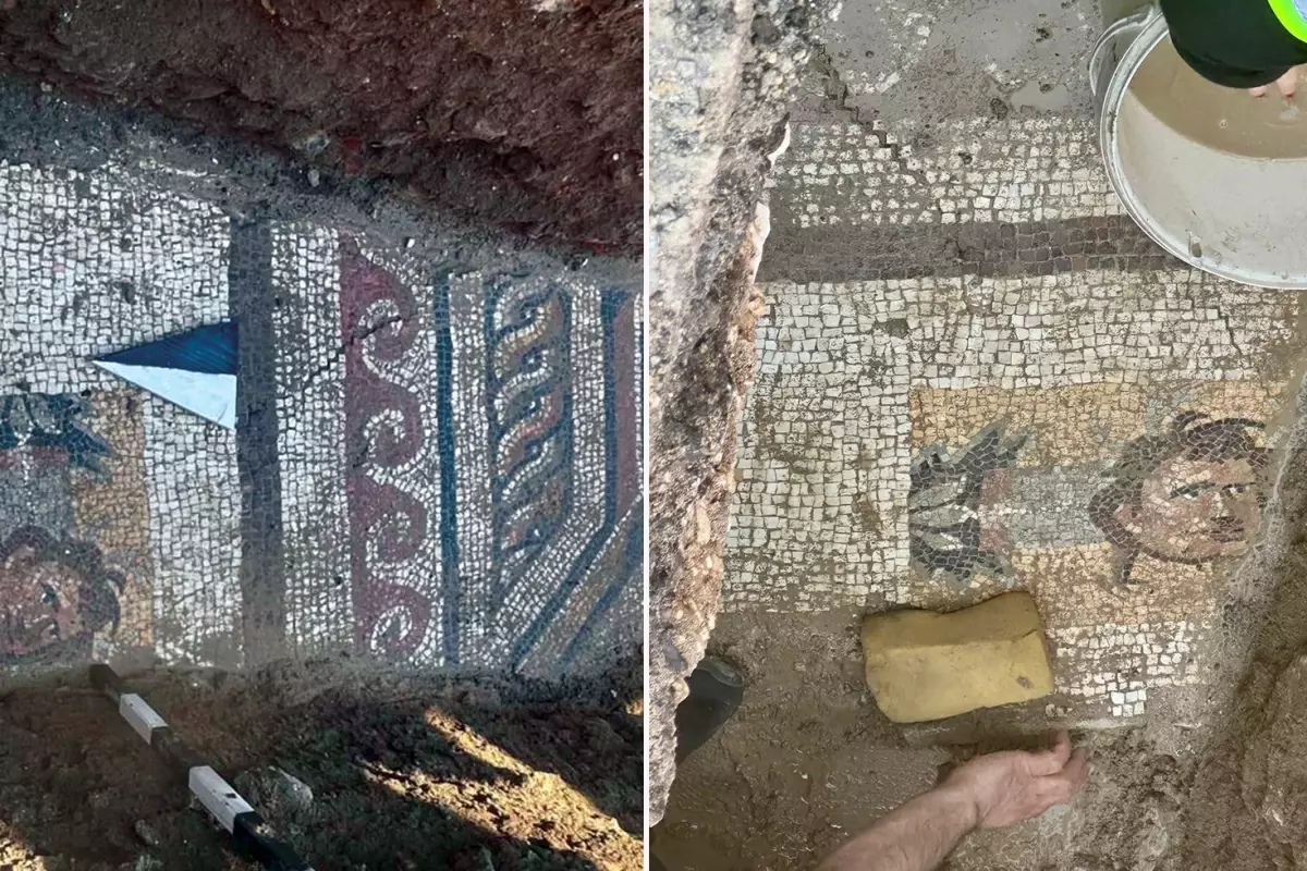 Kahramanmaraş'ta 1500 yıllık taban mozaiği bulundu