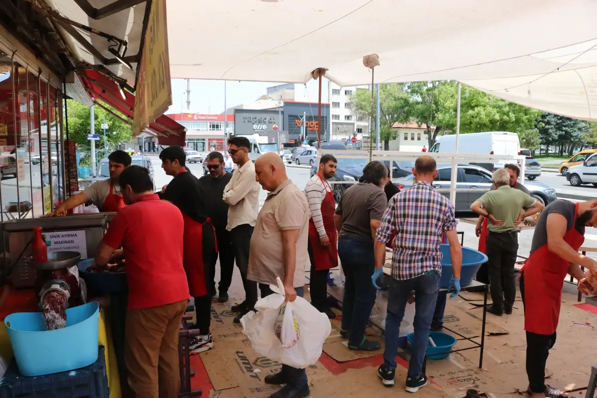 Kayseri'de Kurban Bayramı'nda Kasaplarda Yoğunluk