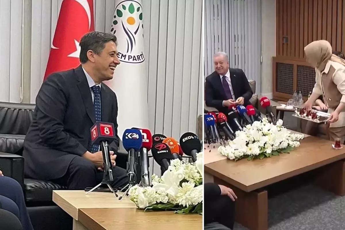 MHP-DEM Parti bayramlaşmasına damga vuran 'çay' şakası