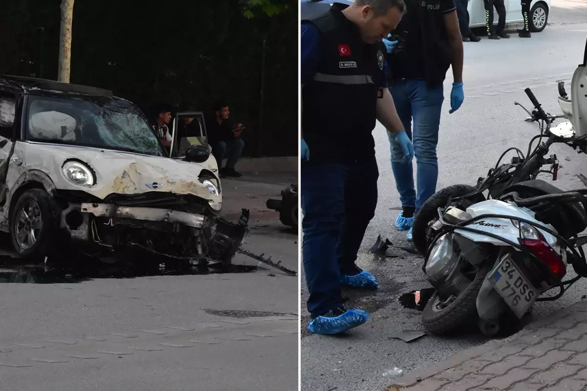 Motosikletli kurye korkunç kazada can verdi