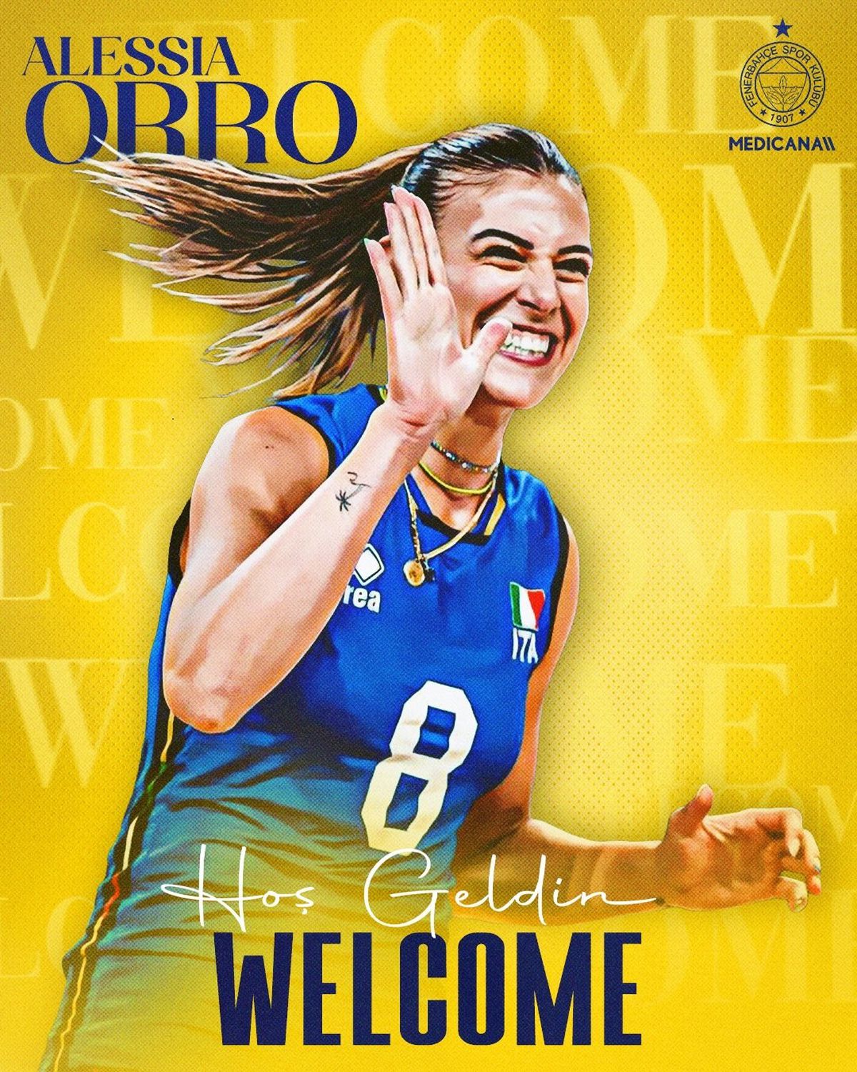 Fenerbahçe Medicana, İtalyan Pasör Alessia Orro'yu Transfer Etti