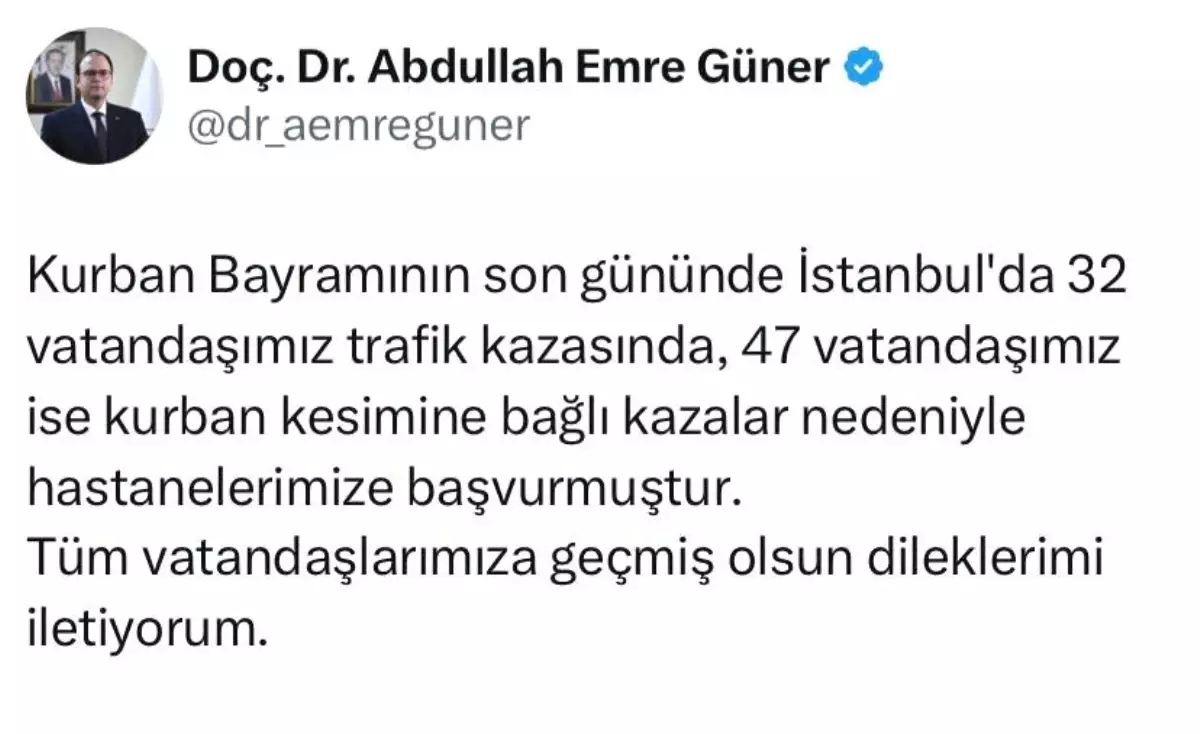 Kurban Bayramı'nda İstanbul'da 79 Kaza: 32 Trafik, 47 Kurban Kesiminde