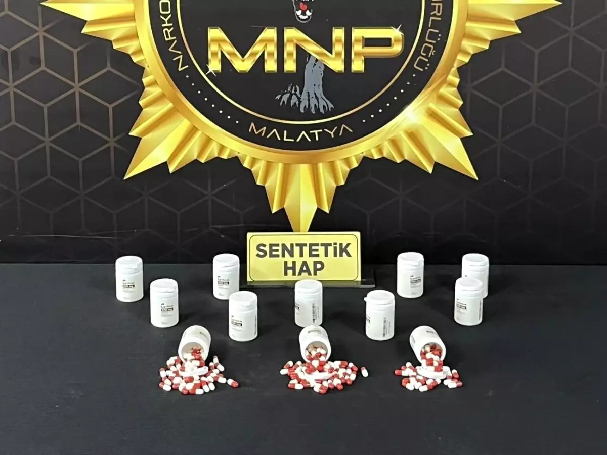 Malatya'da Uyuşturucu Operasyonu: 693 Sentetik Ecza Hap Ele Geçirildi