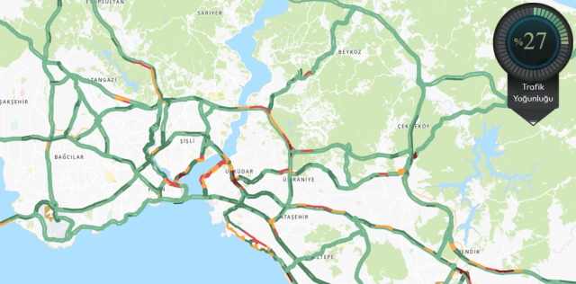 Trafik durumu haritası (CANLI) 9 Haziran İstanbul'da trafik yoğunluğu yüzde kaç?