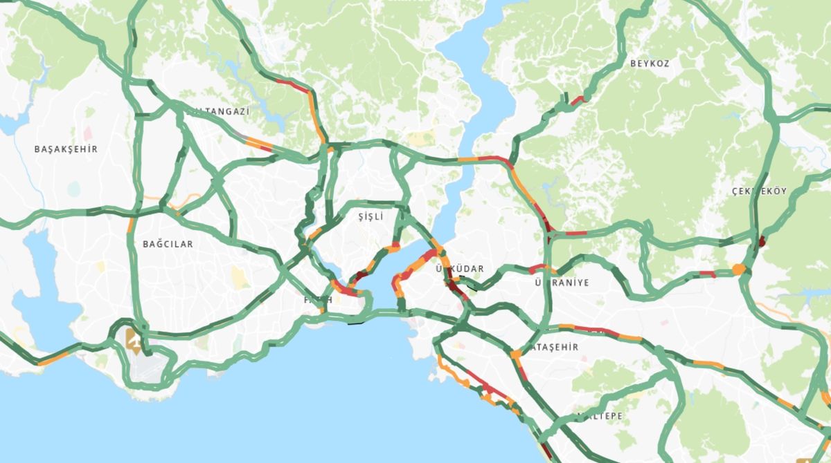 Trafik durumu haritası (CANLI) 9 Haziran İstanbul'da trafik yoğunluğu yüzde kaç?