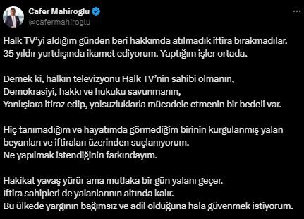Halk TV'nin sahibi Cafer Mahiroğlu hakkında yakalama kararı