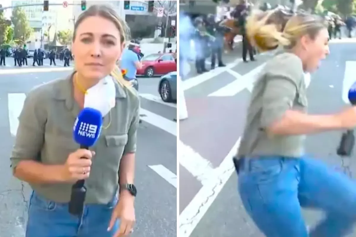 Protestoları takip eden muhabir canlı yayında vuruldu