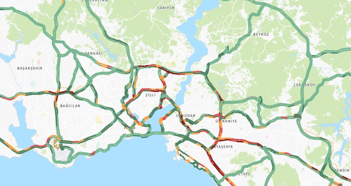 Trafik durumu haritası (CANLI) 10 Haziran İstanbul'da trafik yoğunluğu yüzde kaç?