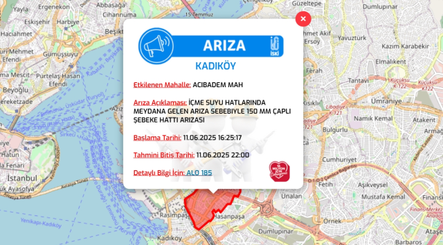 İstanbul KADIKÖY su kesintisi! 11-12 Haziran İSKİ Kadıköy su kesintisi ne zaman bitecek, sular ne zaman gelecek?