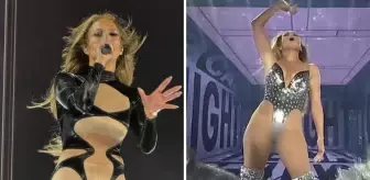 Jennifer Lopez, sahnede giydiği cesur kıyafetiyle ağızları açık bıraktı